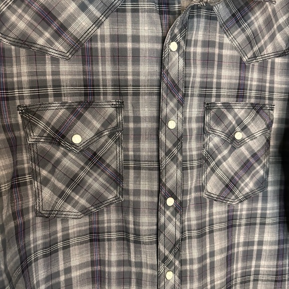 Wrangler Men’s 20X Competition Pearl Snap Western Shirt Size Medium Black - Picture 3 of 7